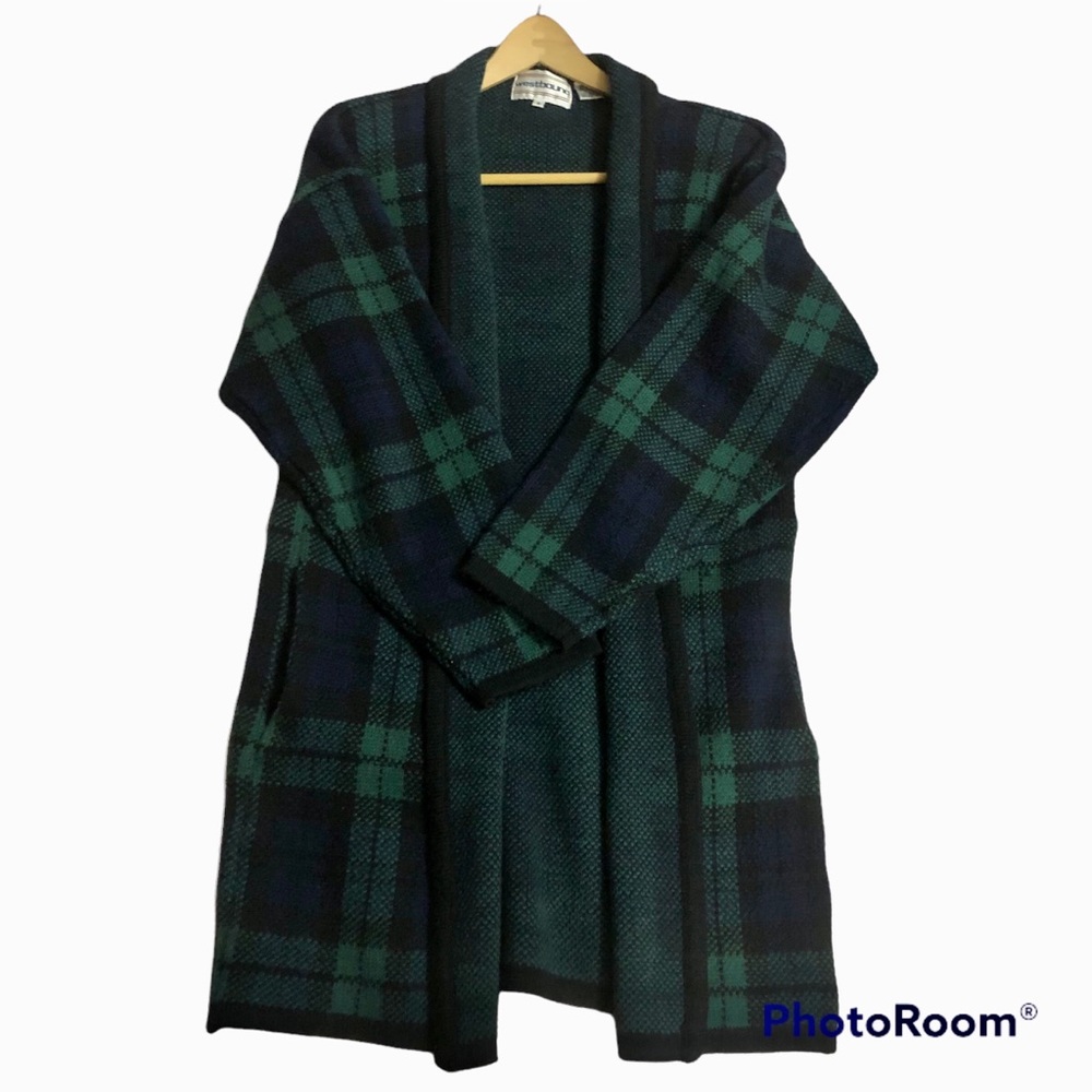 Vintage🤩Amazing!! Oversized Plaid Sweater, 80’s Nerdy, Shoulder Pads - Sz Small